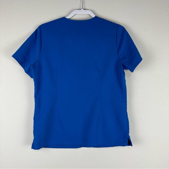 Figs Blue Casma Three Pocket Short Sleeve Scrub Medical Top Size Medium - Picture 2 of 5